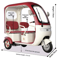 Triciclo Eléctrico para Adultos de Alta Calidad en Oferta, con Cabina Abierta, Tres Ruedas, Triciclos de Ocio de 3 Ruedas para Adultos