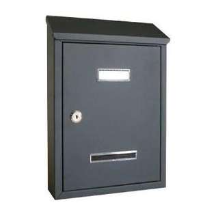Buzón de aluminio y acero antracita Mm.350X230X80 para apartamentos - Product Image 1