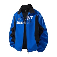 Blouson Bomber Réversible Homme Imprimé Fin en Toile Style Américain Luxe Léger Streetwear Color-block Nouvelle Collection Printemps Taille Européenne