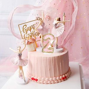Vela de <span class=keywords><strong>cumpleaños</strong></span> de mariposa rosa dorada número 0-9 vela de cera de parafina 2,75 "<span class=keywords><strong>Velas</strong></span> <span class=keywords><strong>grandes</strong></span> de pastel de <span class=keywords><strong>cumpleaños</strong></span> con purpurina - Product Image 2