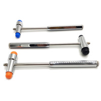 Multifunctional Metal Diagnostic Hammer with Brush Pin and Ruler CE Certified for Complete Sensory Neurological Exam