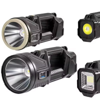 Torcia LED da Esterno Luminosa per Emergenze, Campeggio, Ricaricabile, Portatile, per Pattugliamento, Pesca e Ricerca
