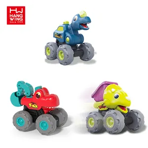 3 pz/scatola tinta unita back to force dinosaur construction engineering car pull back vehicle kids baby 18M + toys