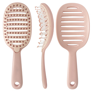 Cepillo de Pelo <span class=keywords><strong>Ingrid</strong></span> Factory Personalizado de Moda, Fácil de Limpiar, con Ventilación de ABS y Nylon, Impermeable, Masajeador de Cuero Cabelludo, Desenredante, con Cojín de TPR - Product Image 3