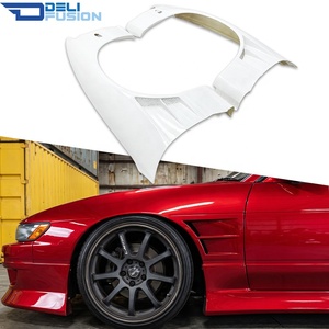 Para Nissan Silvia S13 180SX 240SX 1989-1998, Guardabarros Delantero Ancho de Fibra de Vidrio Estilo BN +25mm, Kit de Carrocería Ventilado - Product Image 1