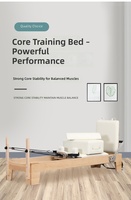 MJD W15 Lit de Pilates pour l'entraînement du tronc - Matériau en chêne, design portable pour studio de Pilates et exercices corporels