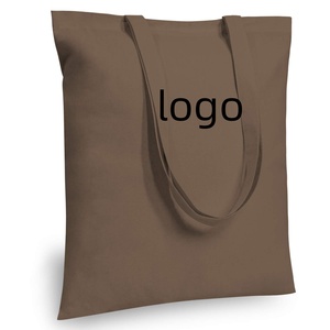 Promotions en gros : Sacs fourre-tout en toile de coton unis avec logo personnalisé imprimé pour le shopping – Sacs fourre-tout personnalisés - Product Image 3