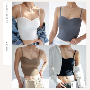 Eisseiden-Träger-Camisole für Damen: Nahtloser, rückenformender BH mit integrierten Polstern – Verhindert Kleiderschrankprobleme - Product Image 2