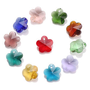 Colgante de flor de ciruela facetada de 14mm, cuentas de cristal para hacer joyas, abalorios hechos a mano para mujer, collar, pulsera, pendientes DIY - Product Image 1