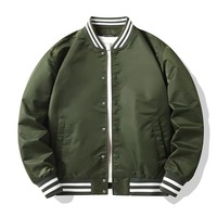 Fabricant vente en gros de haute qualité boutons coupe-vent nylon polyester hommes blouson aviateur personnalisé