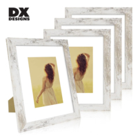 Bingkai Foto Kayu MDF Gaya Modern DX Designs 8x10 11x114 Inch A4 Desain Cetak UV, Dapat Diletakkan Sendiri dan Dipasang di Dinding untuk Penggunaan di Rumah