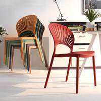 Chaise de salle à manger multifonctionnelle en plastique de style nordique, design moderne et simple pour la maison, le salon et la restauration, livraison incluse