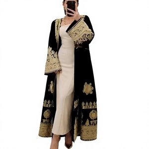 Elegant Black <b>Velvet</b> <b>Maxi</b> <b>Dress</b> With Gold Embroidery <b>Long</b> <b>Sleeve</b> Sheath Party <b>Dress</b> Fitted Strapless Winter Formal Wear - Product Image 1