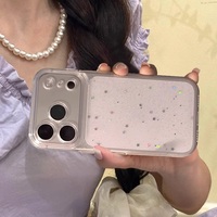 Coque de téléphone scintillante Bling Star à paillettes pour iPhone 17 16 15 14 13 12 11 Pro Max XR X XS 7 8 Plus, transparente avec effet poudre scintillante