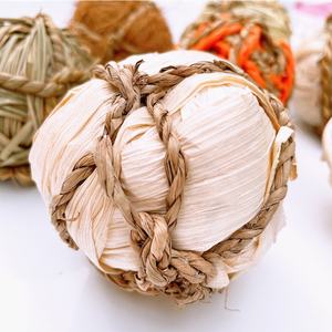 Dancing Paws – Nouvelle balle à mâcher écologique résistante en herbe de lapin, balle moléaire pour cochon d'Inde, perroquet, balle aquatique en paille, jouet pour <span class=keywords><strong>hamster</strong></span> - Product Image 2