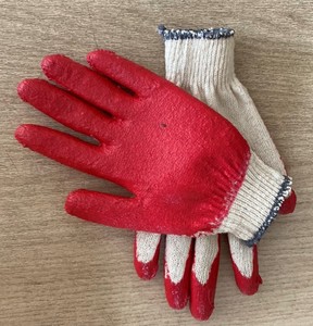 Gants de sécurité en coton latex enduit de caoutchouc vietnamien, anti-coupure, antidérapants, réutilisables, tricotés, calibre 10, protection pour le jardinage - Product Image 5