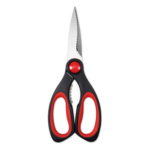 <b>Kitchen</b> <b>Scissors</b> Stainless Steel 5 In Straight Head Black Red Home Use - Product Image 5