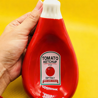Ensembles de bols à trempette créatifs en céramique et porcelaine jetables, écologiques et personnalisables pour diverses sauces (Ketchup, Sauce piquante, Wasabi)