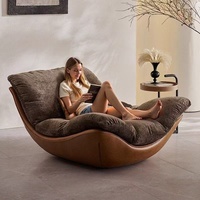 Fauteuil inclinable de salon/chambre individuel haut de gamme, design nordique moderne et épuré JUN HENG JX-0539, autres matériaux