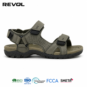 Sandales de randonnée sportives pour hommes REVOL, chaussures de marche confortables pour l'extérieur, chaussures aquatiques avec sangles réglables à boucles et crochets - Product Image 3