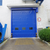 Porte pliante industrielle à grande vitesse, résistante au vent, porte pliante rapide, porte empilable en PVC à grande vitesse pour entrepôt