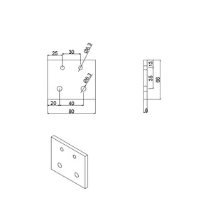 Proveedor verificado Placa de transición de 4 orificios Placa de unión en T para perfil de aluminio de extrusión de serie 4040 y 2020 Fabricación de carreras <span class=keywords><strong>Simu</strong></span> - Product Image 3