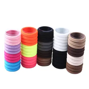 24 pcs /box elastic hair rubber bands Threaded nylon head rope ponytail holder high-strength seamless hair ties sets