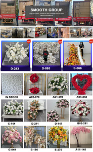 Boule de fleur de soie rouge de vente chaude lisse décoration de mariage centres de table boule de fleur de rose artificielle rouge - Product Image 6