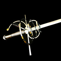 Étiquette de chevalier européen non coupée Cérémonie de levée du drapeau Commande Swift Sword Film Cold Weapon Western Metal Long Sword
