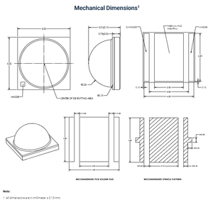 Luminuss SST-40-WS65-F2-F9651 LED de Alta Potencia Blanco Frío 6500K 22W 2.9V Regulable 120 Grados - Product Image 6