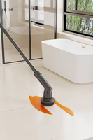 Brosse de toilette électrique sans fil, poignée en acier inoxydable, commande vocale, 2 vitesses, batterie 3600mAh, vitesse de rotation 300r/min, nettoyage