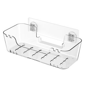 Étagère de rangement pour salle de bain, murale, sans perçage, transparente, rectangulaire, profondeur 4-7,9 pouces, taille personnalisée, étagères pour 1er étage - Product Image 2