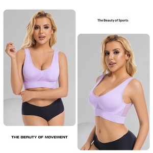 เสื้อชั้นในสตรีไร้โครง ระบายอากาศได้ดี แบบครอปท็อป ไซส์ใหญ่ สำหรับเล่นกีฬา วิ่ง ฟิตเนส โยคะ - Product Image 3