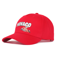 Gorra de Béisbol Personalizada Roja de 5 Paneles, Impermeable, Unisex, Deportiva, de Sarga de Algodón, con Letras Impresas y Logotipo Bordado, Ajustable en la Parte Trasera