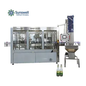 High Speed Carbonated Water Bottling Plant Glass Bottle Filling and Capping Machine for Alcoholic Carbonated Beverage