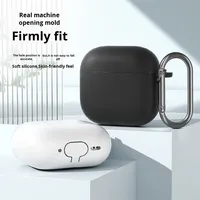 Étui en silicone pour Airpods Pro 3, étui de protection antichoc pour écouteurs, étui pour Airpods 5 4 avec boucle à crochet, housse souple pour écouteurs