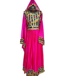 Kuchi Rosa, Todos los Tamaños, Colores y Diseños Disponibles |   Vestido Afgano de Modal y Seda de Alta Calidad en Oferta, Hecho en Pakistán, WS INTERNATIONAL - Product Image 1