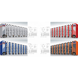 Porte <span class=keywords><strong>sectionnelle</strong></span> pliante électrique en alliage d'aluminium de bonne qualité, porte coulissante rétractable pour allée - Product Image 6