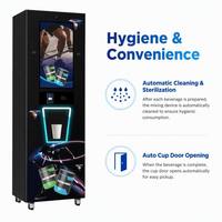 Distributeur Automatique de Boissons Protéinées Fraîches pour le Sport, avec Distributeur de Gobelets Automatique, Auto-Nettoyant, Absorption et Refroidissement, 200-300