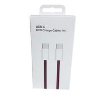 Câble de charge rapide USB-C vers USB-C 60W en nylon tressé pour téléphones mobiles iPhone 18 17 16 15 – Vente en gros