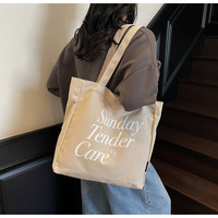 Tas Belanja Kanvas Tebal 20oz Minimalis Custom Personalized MOQ Rendah, Dapat Dicuci, Cocok untuk Hadiah Perusahaan