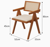 Ensemble table et chaises de restaurant de style japonais moderne, durable, en bois massif, mobilier commercial pour centre commercial et école