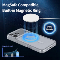 Étui magnétique transparent en acrylique pour iPhone 18 17 16 15 Pro Max, compatible avec la charge sans fil, antichoc, anti-traces de doigts