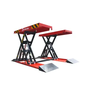 garage automatic low profile car lift price Ultra thin mid rise scissor car lift with hydraulic cylinder