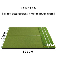 Bestbewertete tragbare Tri-Turf Golf-Schlagmatte mit echtem Spielgefühl für Indoor/Outdoor-Übungen, Schwungbahnmarkierungen für Eisen für Zuhause/Garage