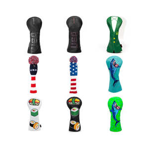 Housse de tête de club de golf en cuir PU imperméable personnalisée, formes multiples - Product Image 3