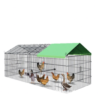 Enclos à poules hexagonal en fil de fer galvanisé pour extérieur, enclos robuste pour volailles de jardin