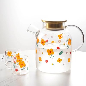Meilleur pichet de filtre à eau résistant à la chaleur avec couvercle en acier inoxydable, carafe à eau en verre avec poignée - Product Image 4