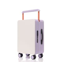 Valise de voyage à poignée large et tige de traction centrale, avec roulettes pivotantes et serrure TSA, idéale pour les voyages de loisirs et d'affaires
