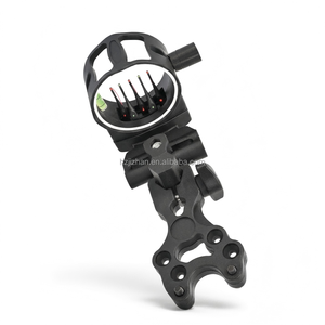 Visée de tir à l'arc personnalisable avec logo, 5 aiguilles, réglable, en alliage d'aluminium, pour arc à poulies, ajustement universel pour <span class=keywords><strong>archer</strong></span> droitier et <span class=keywords><strong>gaucher</strong></span> - Product Image 1